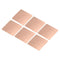MECCANIXITY Thermal Conductive Copper Pad Shim 20mm x 20mm x 0.3mm, Heat Sink for Electronic Chip Cooling, Pack of 6