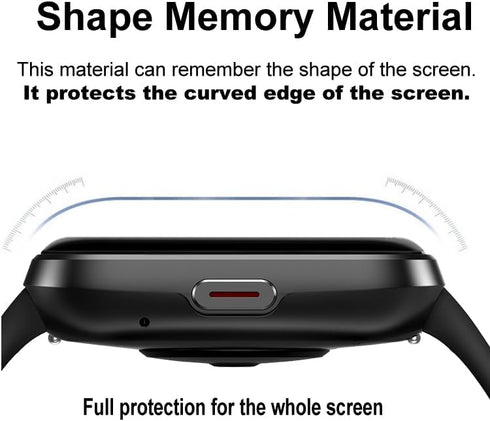 Compatible with Faweio IDW26 1.83” Smart Watch Screen Protector, TPU, 6-Pack Full Coverage
