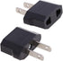 ANRANK E-U4113619AK European to USA American Outlet Plug Adapter, Black, 2-Pack