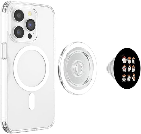 Boo Haw Western Cowboy Ghost Cowgirl Funny Halloween Spooky PopSockets PopGrip for iPhone