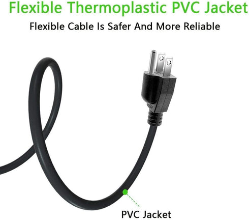 AC Power Cord for ION Block Rocker - Replacement 3-Prong AC Power Cable for Portable Speaker Systems
