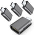 AuviPal 10Gbps USB C to USB 3.1 Adapter (4 Pack), Thunderbolt 4/3 to USB OTG Converter for iPhone, MacBook, iPad