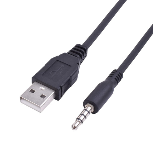 USB to 3.5mm Male Aux Audio Cable Cord, 3Ft Charger Cable for Headphones, Speakers, MP3/MP4 Players & More