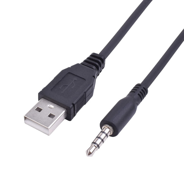 USB to 3.5mm Male Aux Audio Cable Cord, 3Ft Charger Cable for Headphones, Speakers, MP3/MP4 Players & More