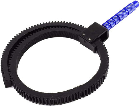 V BESTLIFE Black Alloy Focus Ring Belt for DSLR Camera, Gear Ring Belt with Built-in Stainless Steel Screw