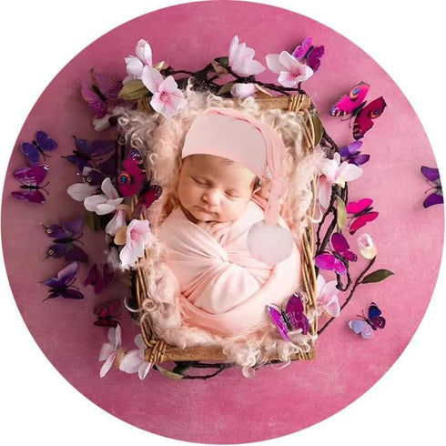 Newborn Stretch Wraps Photography Props, Baby Photo Wrap Prop Swaddle Long Ripple Wraps DIY Blanket (Peachy)