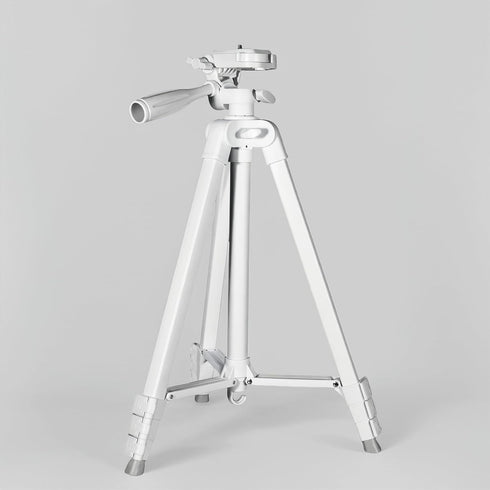 kakotopa 17" 57" 360 1/4" White Lightweight Tripod - to Adjustable Height with Pan Head, Universal Screw