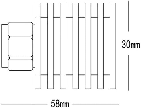 BECEN 10 Watt 50 Ohm Dummy Load, N Type Connector Fixed Termination Load for Ham Radio DC to 3Ghz