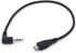 Angled 3.5 mm to Micro USB Cable Adapter, Convert Micro USB B 5 Pin Male to 3 Pole 3.5mm Male Jack Aux Audio