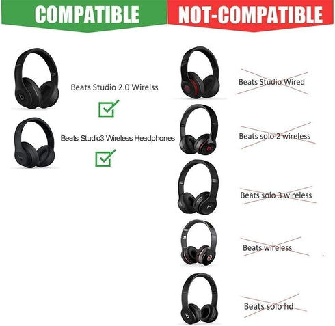 Studio 3.0 Wireless Top Headband Replacement Parts Accessories Studio 3 A1914 Headband Repair Kit Compatible with Studio 2.0 / Studio 3.0 Wireless- Black