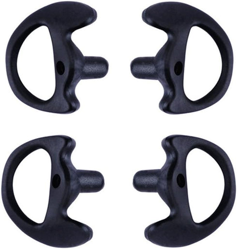 Replacement Earmold Earbud Earplug for Motorola Kenwood Two-Way Radio Audio Kits (Black, Small)