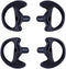 Replacement Earmold Earbud Earplug for Motorola Kenwood Two-Way Radio Audio Kits (Black, Small)