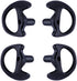 Replacement Earmold Earbud Earplug for Motorola Kenwood Two-Way Radio Audio Kits (Black, Small)