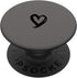 Black Minimalist Heart PopSockets Standard PopGrip - Gray
