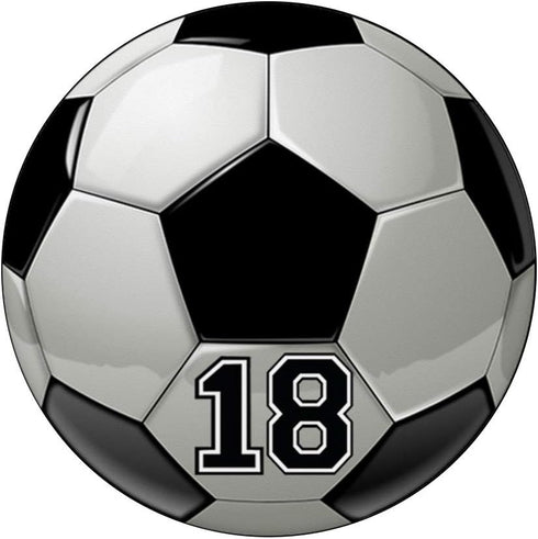 Soccer Player Number 18 Football Ball PopSocket, Swappable Grip for Phones & Tablets