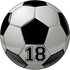 Soccer Player Number 18 Football Ball PopSocket, Swappable Grip for Phones & Tablets