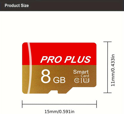 Yicunxin 8GB C10 A1 (8, TF Card with Adapter, High Speed Memory Card, UHS-I Memory TF Card for Tablet/Mobile