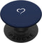 Navy Blue Hand Drawn Heart Minimalist Love PopSockets Standard PopGrip