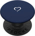 Navy Blue Hand Drawn Heart Minimalist Love PopSockets Standard PopGrip