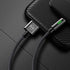 mcdodo 6FT/1.8M Smart LED USB Data Cable: Auto Disconnect & Recharge, Nylon Braided, Compatible with New Phones (Black)