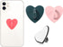 DPWOUM 2Pcs Cell Phone Heart Phone Charm Hook Metal Finger Ring Holder Adhesive