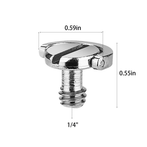 10 Pack Stainless Steel D Shaft D-Ring 1/4" Tripod Screw Adapter for Camera Camcorder Monopod Quick Release
