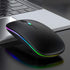 S & E TEACHER'S EDITION LED Wireless Mouse, Matte Black, Slim Rechargeable Wireless Silent Mouse, 2.4G Portable USB Optical Wireless Computer Mice with USB Receiver.