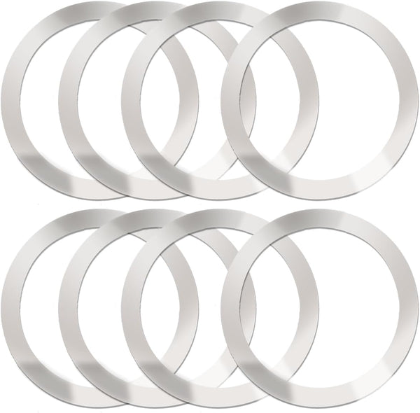 8 Pack Universal Metal Rings Sticker Compatible for Magsafe Wireless Charger iPhone 15 14 13 12 Pro Max