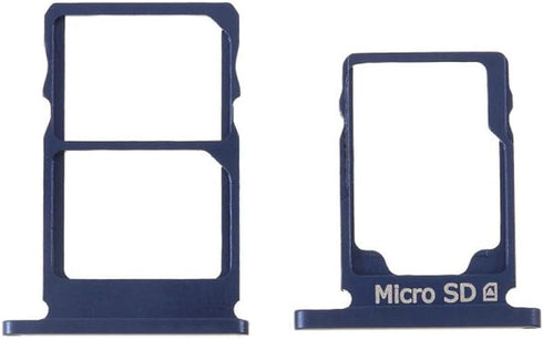 Unknown SIM Slot Micro SD Card Tray Holder Replacement for Nokia 5.1 (Blue)