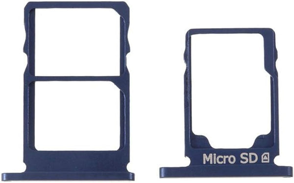 Unknown SIM Slot Micro SD Card Tray Holder Replacement for Nokia 5.1 (Blue)