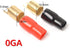 2 Pairs Connectors Adapters Crimp Barrier Spades Copper Gold Plated 0 Gauge Spade Terminal