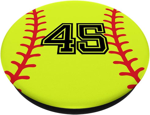 Lucky Number #45 PopSockets Swappable PopGrip for Softball Player Favorite