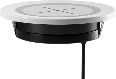 Desk Wireless Charger, JE Make IT Simple 15W Fast Charging Station Desktop Grommet Sleek Invisible Power Pad for iPhone