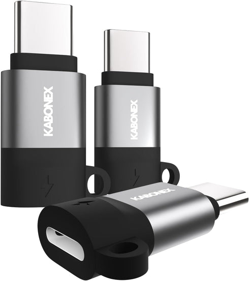 Lightning Female to USB-C Male Adapter, Compatible with iPhone 15/Plus/Pro/Pro Max, 30W PD Fast Charging, 3 Pack