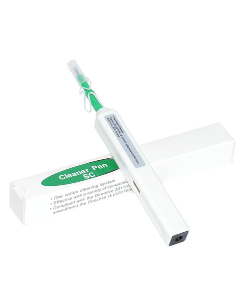 Fiber Optic Cleaning Pen, One Click Fiber Cleaner for SC/FC/ST 2.5mm Ferrule Connectors, Over 800 Uses with Case