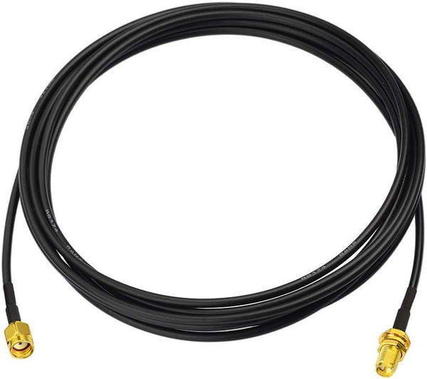 Bingfu RP-SMA Male to Female Bulkhead Mount Cable - 3m 10 feet for WiFi Router, Security IP Camera
