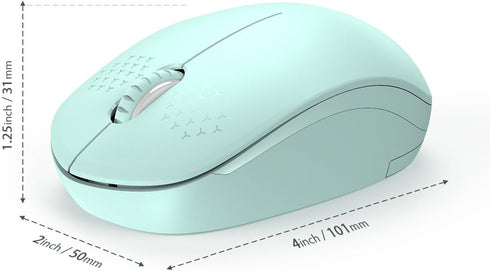 seenda Wireless Mouse, Mint Green, 2.4G Noiseless Mouse with USB Receiver for PC, Tablet, Laptop