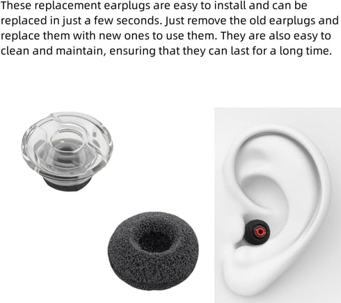 Replacement Earbud Tips for Plantronics Voyager Legend Headphones, 3 Pcs Ear Gels and 3 Pcs Foam Compatible with 5200