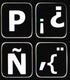 Spanish Traditional Large Letters Upper CASE Black Background Keyboard Sticker for Computers
