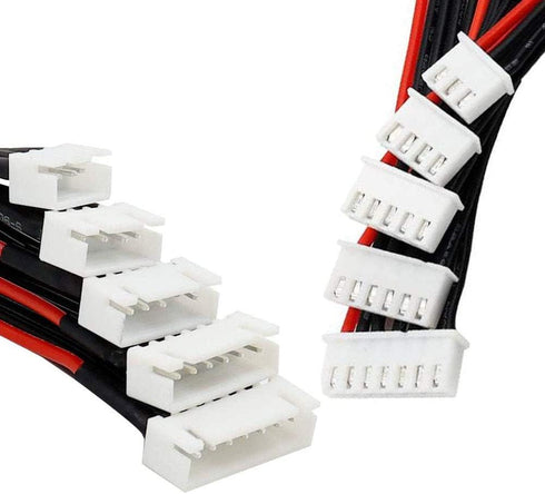 2S/3S/4S/5S/6S Battery Balance Charger Silicone Wire Extension Lead, JST-XH Connector Adapter Plug for Li-Po Batteries