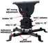 VideoSecu Flat Vaulted Ceiling Projector Mount, LCD DLP Bracket with Adjustable Height Rotating Swivel Arm, One Piece