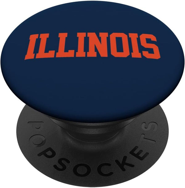Retro Illinois Tee Vintage Orange Blue Throwback IL PopSockets Standard PopGrip