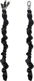 Antique House Chandelier Chain Cover 2 Pack Touch Fasteners Black 3.28 Feet Brushed Polyester