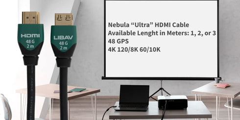 Liberty's Ultra Series Nebula with Ethernet 48G HDMI Cable - 4K, 8K, 10K Resolutions, 1.0 Meter
