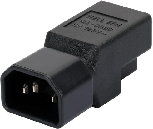 Dracaena 10 Pack IEC320 C14 Male to Nema 5-15R PDU USA UPS Extension Power Plug Adapter