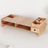 Wooden Monitor Laptop Stand, Modern Desk Storage Organizer for PC Computer, Neck Protector Office Desk Rack Shelf