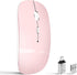 Wireless Mouse for Laptop, Bluetooth Mouse for MacBook Pro/Air/iPad/Chromebook, Rechargeable Dual Mode, Pink