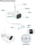 Outdoor Wi-Fi Bullet Security Camera, 1080P RTSP IP WiFi Surveillance, Night Vision, 2-Way Audio, Weatherproof (White)