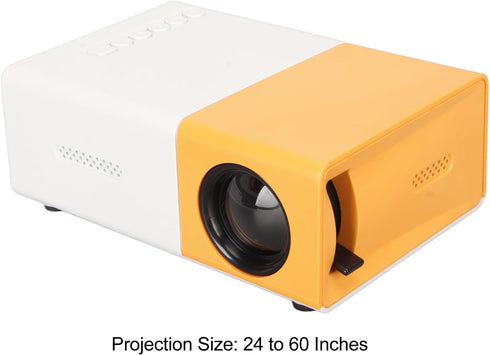 Mini Projector, 4:3 FHD 1080P Portable Video Projector Compatible with AV VGA USB HDMI for Home Theater