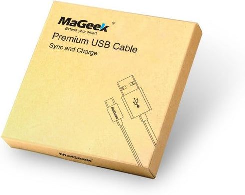 Premium 10ft Micro USB Cable - High Speed USB 2.0 A Male to Micro B for Samsung, HTC, LG, Google & More (White)